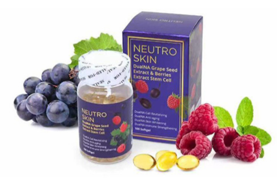 Neutro Skin Dualna Grape Seed Extract Berries Extract Stem Cell Skin Whitening Softgels