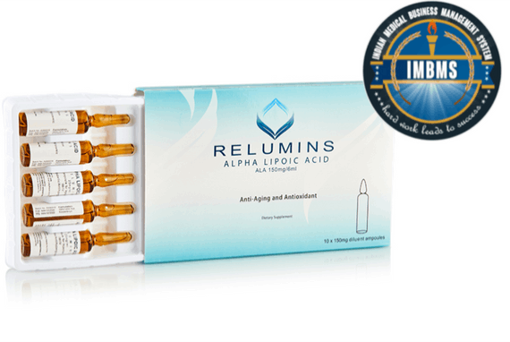 Relumins alpha lipoic acid 150mg 6ml skin whitening injection