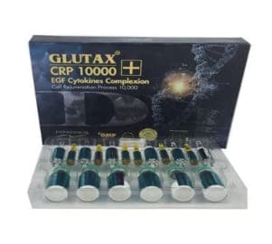 Glutax CRP 10000 Egf Cytokines Complexion Skin Whitening 6 Sessions Injection