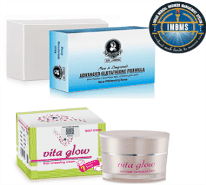 vita glow cream with dr james whitening soap