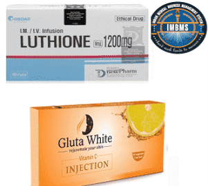 Luthione glutathione reduced with gluta white vitamin c