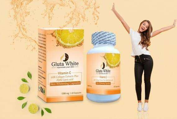 Gluta White Glutathione and Vitamin C with Collagen Skin Whitening Capsules