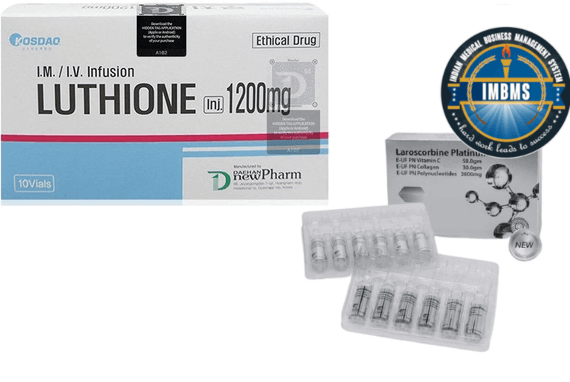 Luthione glutathione with laroscorbine platinum injection