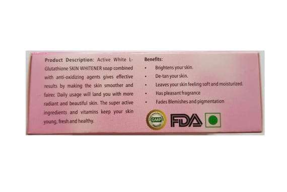 Active White L Glutathione Skin Whitener Soap Pack of 5