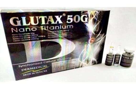 Glutax 50g Nano Titanium Glutathione Skin Whitening 10 Sessions Injection