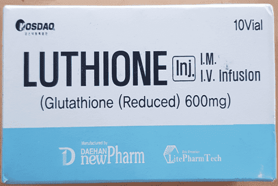 Luthione Glutathione Reduced 600mg 10 Sessions Injection