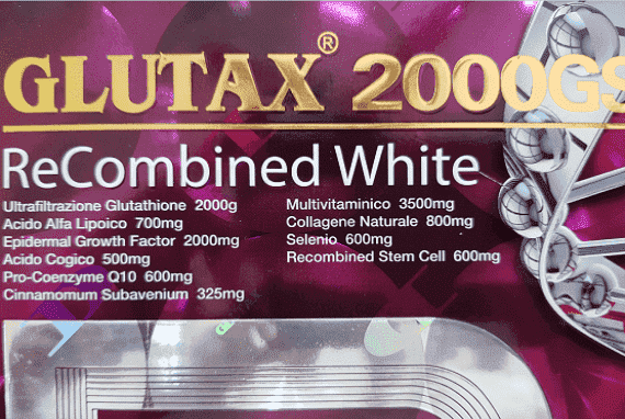 Glutax 2000gs ReCombined White Skin Whitening 10 Sessions Injection