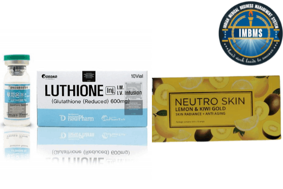 Luthione 600mg glutathione with neutro skin vitamin c injection