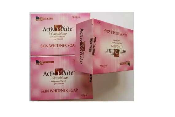 Active White L Glutathione Skin Whitener Soap Pack of 3