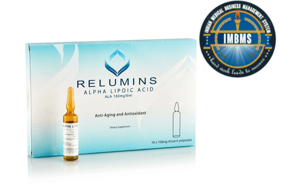 Relumins alpha lipoic acid 150mg 6ml skin whitening injection