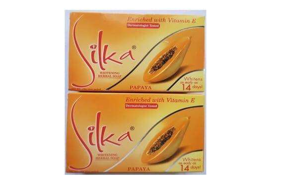 Silka Papaya Skin Whitening Soap 135gm Pack of 2