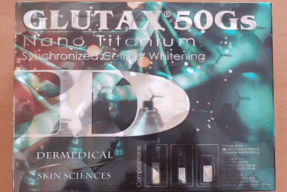 GLUTAX 50GS Nano Titanium Synchronized Cellular 10 Sessions Glutathione Skin Whitening Injection