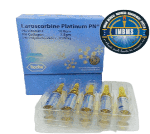 Roche Laroscorbine Platinum PN 18000 Mg Vitamin C and Collagen Injection 10 Sessions