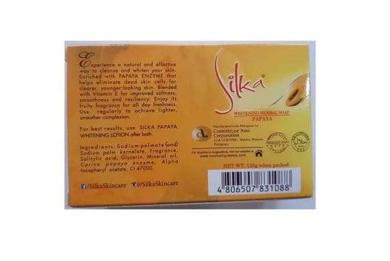 Silka Papaya Skin Whitening Soap 135gm Pack of 4