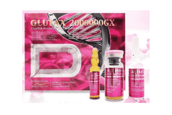 Glutax 2000000GX DualNA Premium Recombined Cell 10 Sessions Glutathione Skin Whitening Injection