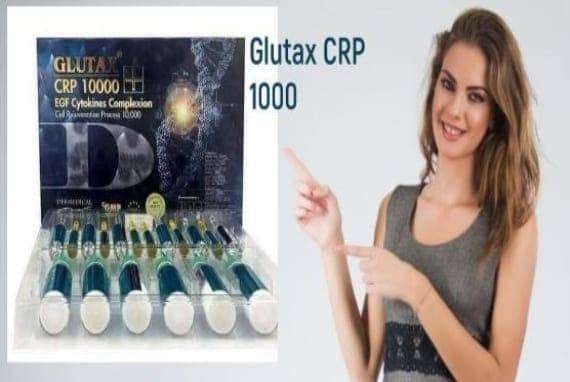 Glutax CRP 10000 Egf Cytokines Complexion Skin Whitening 6 Sessions Injection