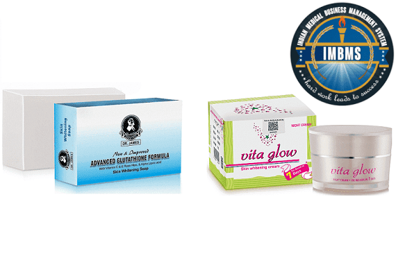 vita glow night cream with dr james glutathione whitening soap