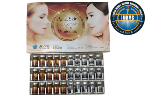 aqua skin snail complex pro whitening glutathione injection