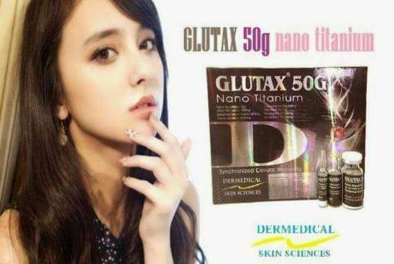 Glutax 50g Nano Titanium Glutathione Skin Whitening 10 Sessions Injection