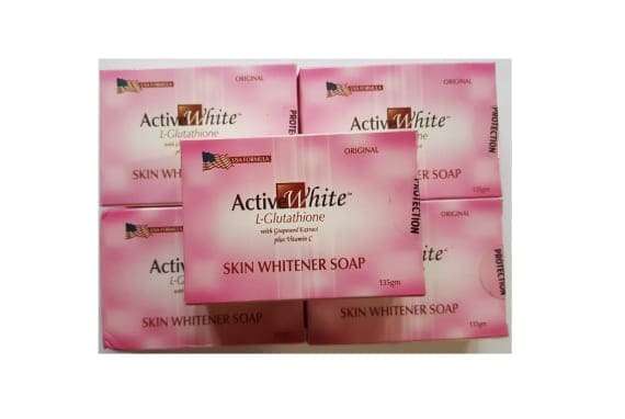 Active White L Glutathione Skin Whitener Soap Pack of 5