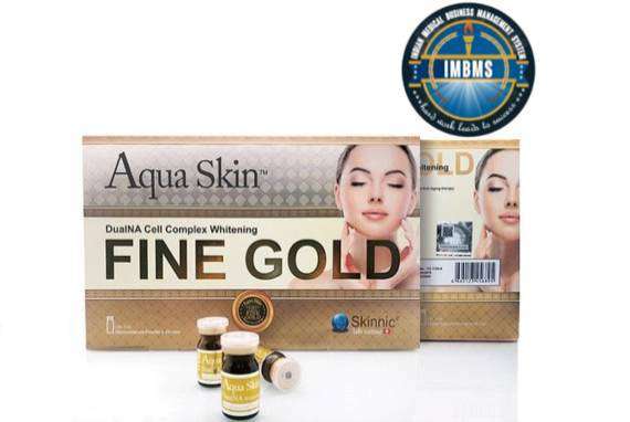 Aqua skin fine gold dualna cell complex whitening glutathione injection