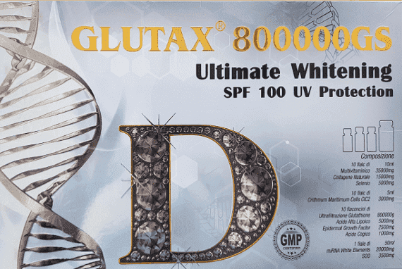 Glutax 800000GS Ultimate Whitening SPF 100 UV Protection 10 Sessions Injection