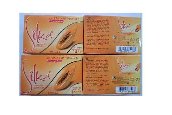 Silka Papaya Skin Whitening Soap 135gm Pack of 4
