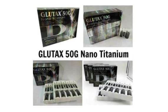 Glutax 50g Nano Titanium Glutathione Skin Whitening 10 Sessions Injection