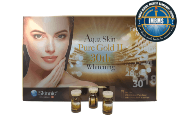 Aqua skin pure gold II 30th whitening glutathione injection