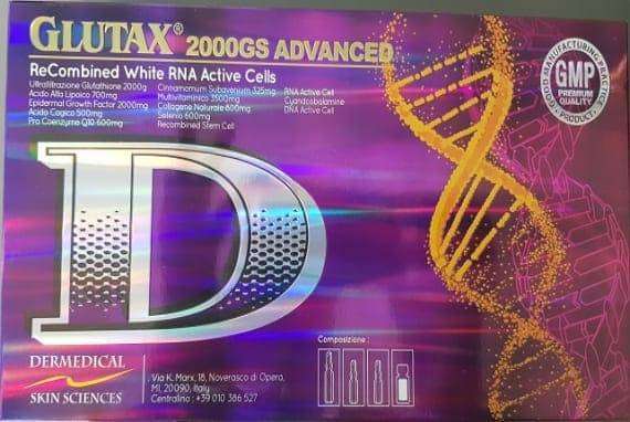 Glutax 2000gs Advanced ReCombined White RNA Active Cells 10 Sessions Injection 