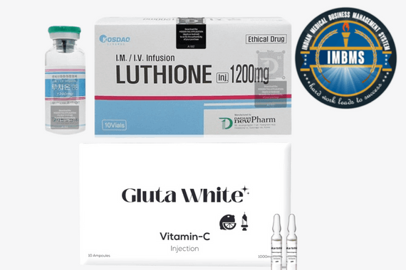 Luthione 1200mg glutathione reduced with gluta white vitamin c injection