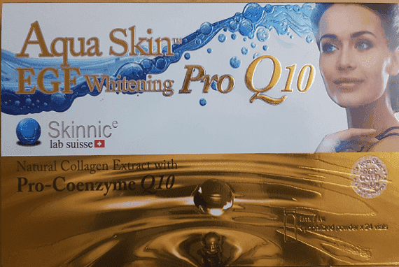 Aqua Skin EGF Whitening Pro Q10 Glutathione Skin Whitening 24 Sessions Injection