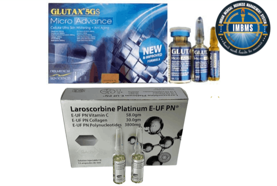 Skin Lightening Treatment with Glutax 5gs and Laroscorbine Injection