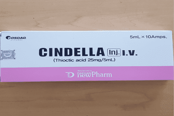 Cindella thioctic acid 25mg skin whitening injection | cindella injection