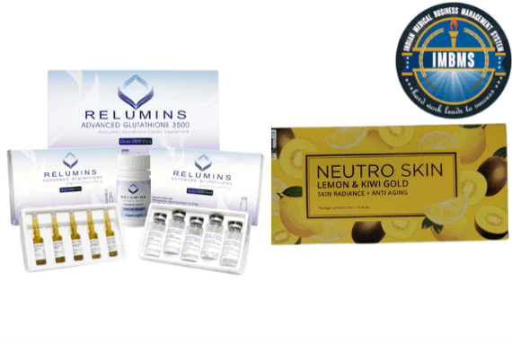 Relumins 3500mg advance glutathione and neutro skin vitamin c collagen injections