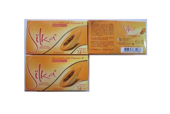 Silka Papaya Skin Whitening Soap 135gm Pack of 3