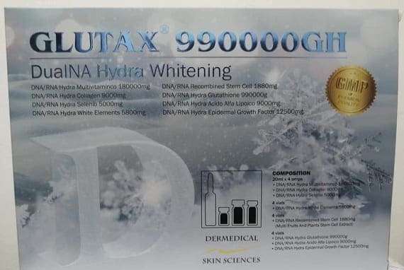 Glutax 990000GH DualNA Hydra Skin Whitening Injection 4 Sessions