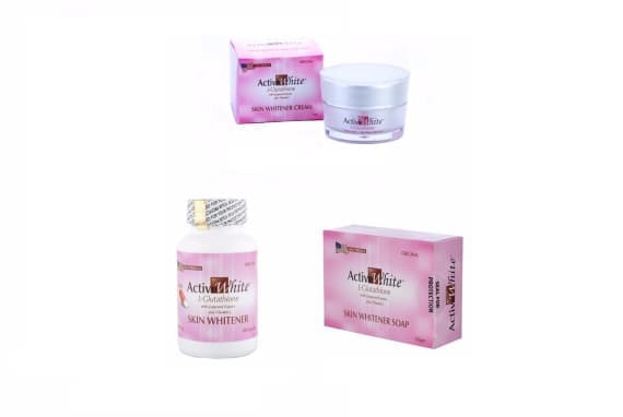 Active White L Glutathione Skin Whitening Night Cream Capsules and Soap Combo