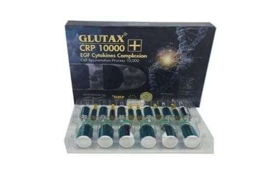 Glutax CRP 10000 Egf Cytokines Complexion Skin Whitening 6 Sessions Injection