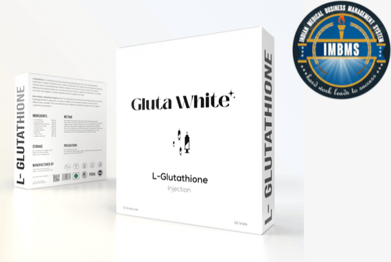 Gluta White Glutathione Skin Whitening and Anti Aging 10 Sessions Injection