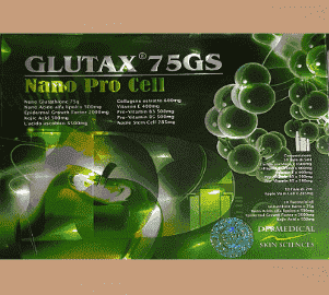 Glutax 75GS Nano Pro Cell Skin Whitening Glutathione 10 Sessions Injection