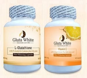gluta white glutathione and vitamin c with collagen skin whitening capsules