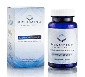 relumins advance white oral glutathione and placenta maximum strength capsules