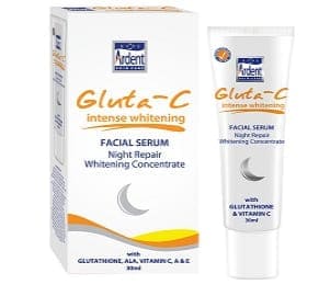 gluta c intense whitening facial serum night repair