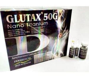glutax 50g nano titanium glutathione skin whitening 10 sessions injection