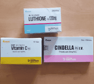 cindella luthione skin whitening injection 