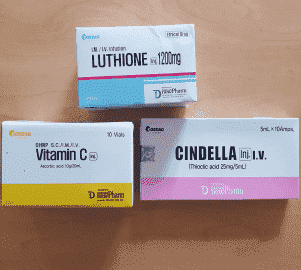 cindella luthione skin whitening injection 