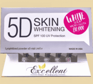 5D White USA Micro Gluta 80000mg 5 Sessions Injection