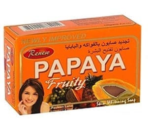 renew papaya fruity skin whitening soap