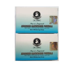 dr james advanced glutathione skin whitening soap pack of 2